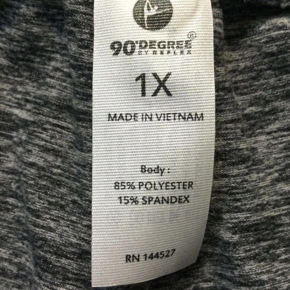 90 Degree by Reflex Womens Pants siz 1X new nwt $52 Gray Soft Lightweight Jogger - Picture 6 of 9